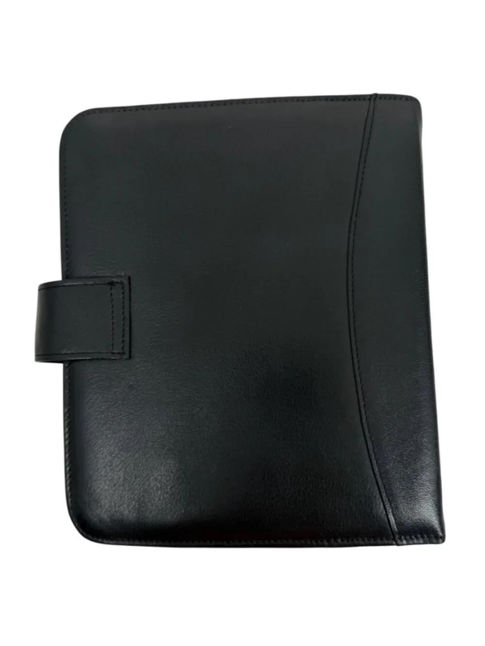 New Vintage Carlo Amboldi Black Italian Leather Day Planner